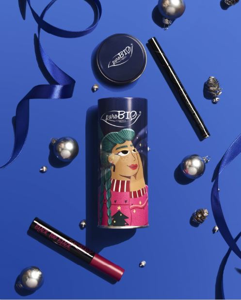 PUROBIO BLU BOX MASCARA BLACK TOO BLACK + EYELINER BRUSH PEN - farmaciabianca.it