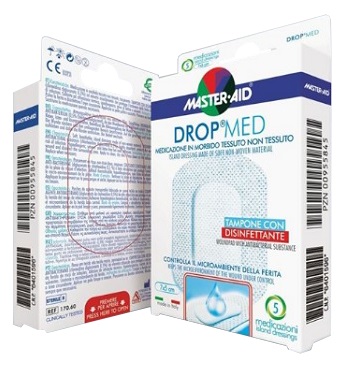 MEDICAZIONE COMPRESSA AUTOADESIVA DERMOATTIVA IPOALLERGENICA AERATA MASTER-AID DROP MED 10X6 5 PEZZI - farmaciabianca.it