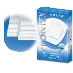GARZA PRONTEX SOFT PAD COMPRESSA 5X7 CM 5 PEZZI - farmaciabianca.it