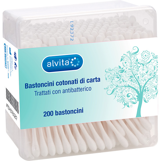 ALVITA BASTONCINI COTONATI DI CARTA 200 PEZZI - farmaciabianca.it