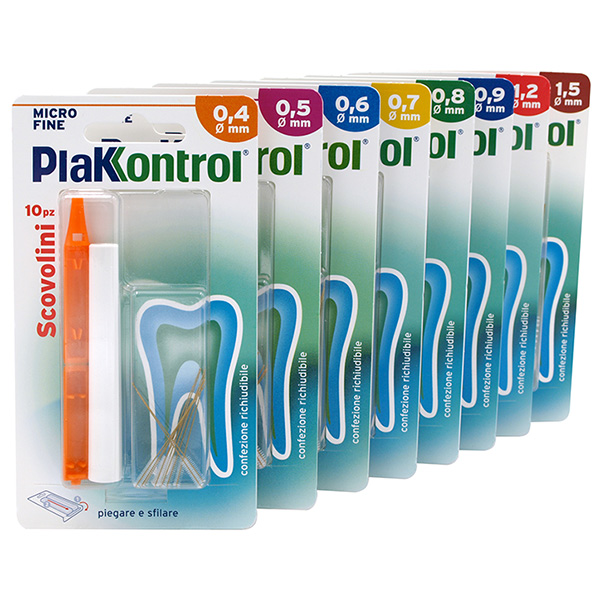 PLAKKONTROL MINIGRIP SCOVOLINO 0,8 MM 10 PEZZI - farmaciabianca.it