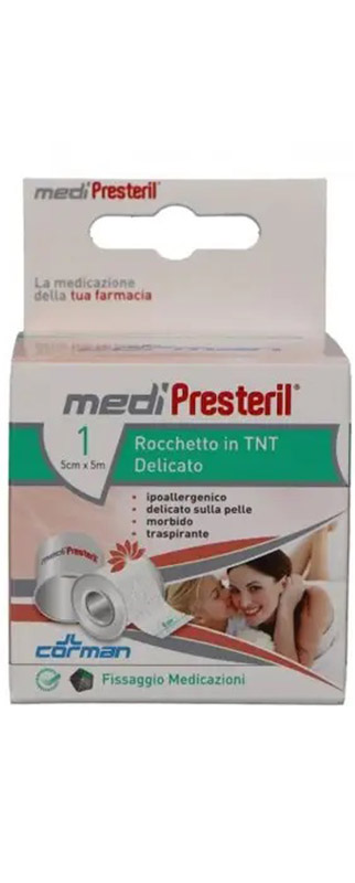 CEROTTO IN ROCCHETTO IN TNT MEDIPRESTERIL DELICATO M5X5CM - farmaciabianca.it