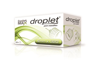 AGO PER PENNA DA INSULINA DROPLET COMFORT MAX 32 GAUGE 4 MM 100 PEZZI - farmaciabianca.it