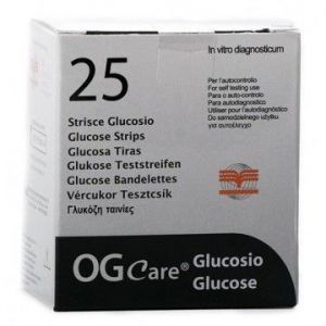 STRISCE MISURAZIONE GLICEMIA OGCARE 25 PEZZI - farmaciabianca.it