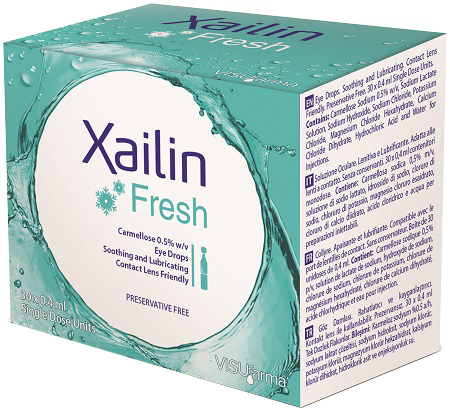 XAILIN FRESH GOCCE OCULARI CARBOSSIMETILCELLULOSA 0,5% 30 FLACONCINI MONODOSE 0,4 ML - farmaciabianca.it