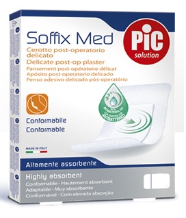 CEROTTO PIC SOFFIX MED IN TNT CON TAMPONE CENTRALE ASSORBENTE STERILE MONOUSO STERILE 25X10 CM ANTIBATTERICO 3 PEZZI - farmaciabianca.it