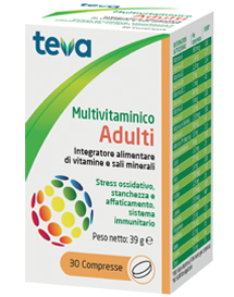 MULTIVITAMINICO ADULTI TEVA 30 COMPRESSE 30 G - farmaciabianca.it