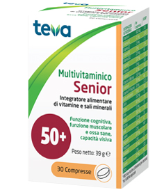 MULTIVITAMINICO SENIOR TEVA 30 COMPRESSE 39 G - farmaciabianca.it