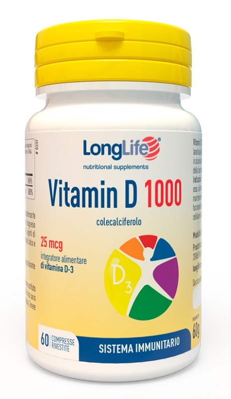 LONGLIFE VITAMIN D 1000UI 60 COMPRESSE RIVESTITE - farmaciabianca.it