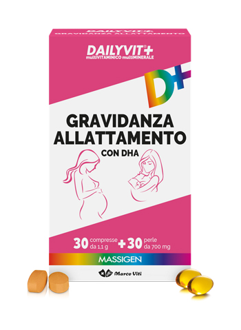 MASSIGEN GRAVIDANZA ALLATTAMENTO CON ACIDO FOLICO MULTIVITAMINICO E MULTIMINERALE 30 COMPRESSE RIVESTITE DA 1,1 G + 30 PERLE DA 700 MG - farmaciabianca.it