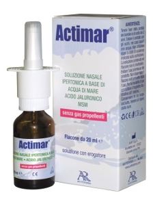 ACTIMAR SOLUZIONE NASALE SPRAY SALINA 3% CON ACIDO IALURONICO + MSM 20 ML CON EROGATORE - farmaciabianca.it