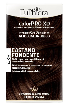 EUPHIDRA COLORPRO XD 435 CASTANO FONDENTE GEL COLORANTE CAPELLI IN FLACONE + ATTIVANTE + BALSAMO + GUANTI - farmaciabianca.it