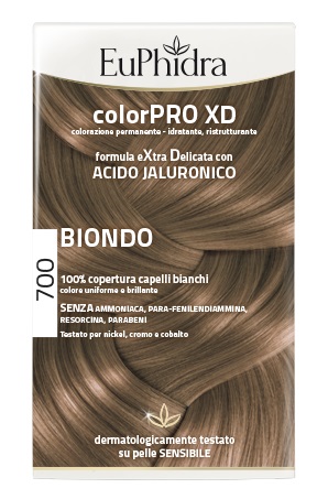 EUPHIDRA COLORPRO XD 700 BIONDO GEL COLORANTE CAPELLI IN FLACONE + ATTIVANTE + BALSAMO + GUANTI - farmaciabianca.it