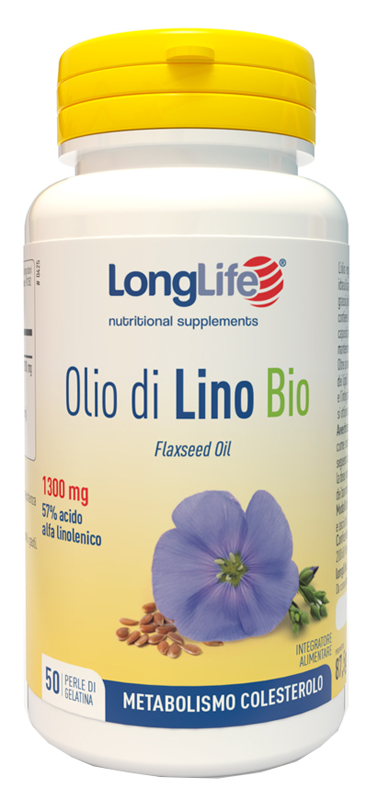 LONGLIFE OLIO DI LINO BIO 50 PERLE DI GELATINA - farmaciabianca.it