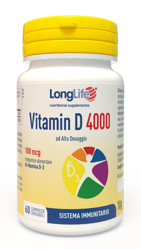 LONGLIFE VITAMIN D 4000UI 60 COMPRESSE DIVISIBILI - farmaciabianca.it
