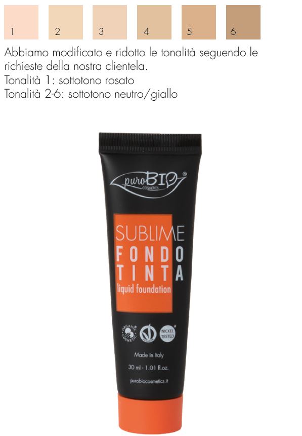 PUROBIO FONDOTINTA FLUIDO SUBLIME 05 30 ML - farmaciabianca.it