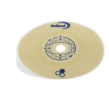 PLACCA PIANA RITAGLIABILE AURUM2 URO PER UROSTOMIA DIAMETRO 13-50 MM FLANGIA 55 MM 5 PEZZI - farmaciabianca.it
