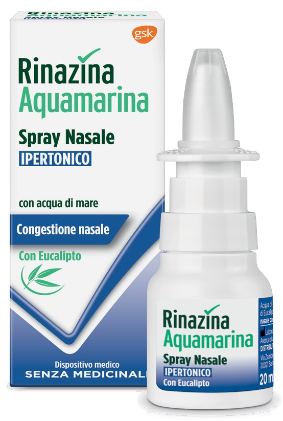 RINAZINA AQUAMARINA SPRAY NASALE IPERTONICO CON EUCALIPTO 20 ML - farmaciabianca.it