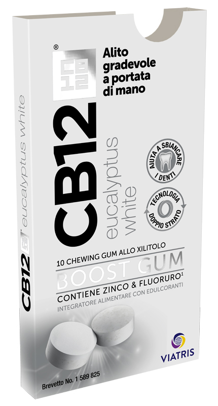 CB12 BOOST EUCALYPTUS WHITE 10 CHEWING GUM - farmaciabianca.it