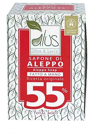 ALUS OLIVE & LAUREL SAPONE DI ALEPPO FATTO A MANO 55% 200 G - farmaciabianca.it
