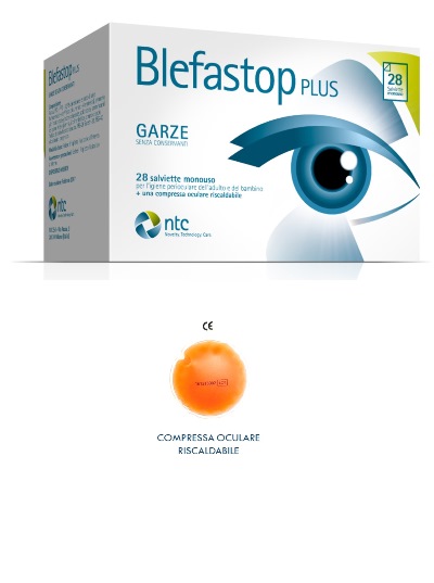 BLEFASTOP PLUS GARZA IN COTONE PIEGATA CON FILO DI BARIO 28 SALVIETTE MONOUSO + 1 COMPRESSA OCULARE RISCALDABILE - farmaciabianca.it