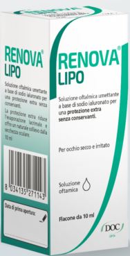RENOVA COLLIRIO SOSTITUTO LACRIMALE A BASE DI ACIDO IALURONICO 0,4% E LIPIDI FLACONE DA 10 ML SENZA CONSERVANTI - farmaciabianca.it