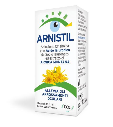 ARNISTIL SOLUZIONE OFTALMICA ACIDO IALURONICO 0,2% + ESTRATTO DI ARNICA MONTANA 0,1% FLACONE 8 ML - farmaciabianca.it