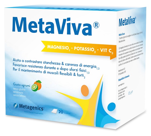 METAVIVA MAGNESIO POTASSIO VITAMINA C 20 BUSTINE - farmaciabianca.it