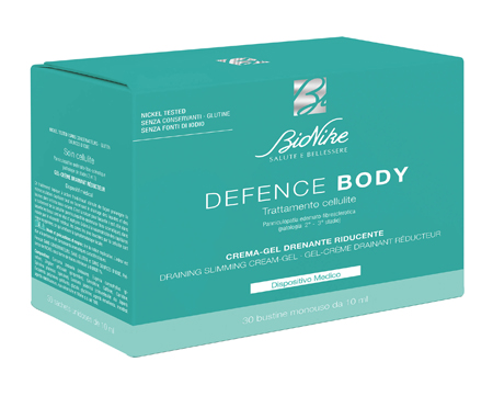 DEFENCE BODY TRATTAMENTO CELLULITE CREMA GEL DRENANTE RIDUCENTE 30 BUSTINE DA 10 ML - farmaciabianca.it