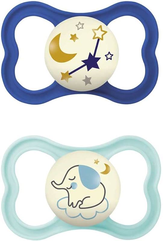 MAM AIR NIGHT SUCCHIETTO 16+ MESI SILICONE DOPPIO MASCHIO - farmaciabianca.it