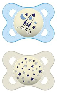 MAM SUCCHIETTO ORIGINAL NIGHT 2-6 MESI SILICONE MASCHIO 2 PEZZI - farmaciabianca.it