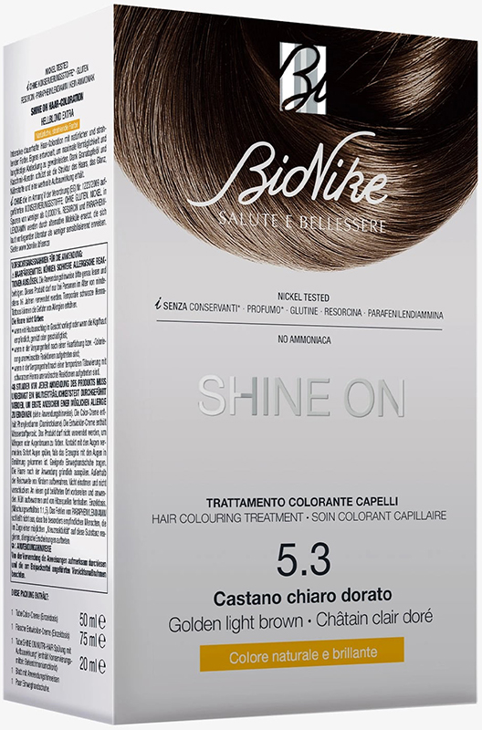 SHINE ON CASTANO CHIARO DORATO 5,3 FLACONE 75 ML + TUBO 50 ML - farmaciabianca.it