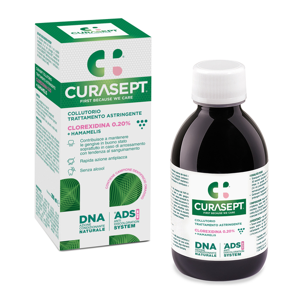 CURASEPT COLLUTORIO ADS DNA TRATTAMENTO ASTRINGENTE 200 ML + CAMPIONE OMAGGIO DENTIFRICIO ASTRINGENTE 6 ML - farmaciabianca.it