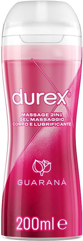 DUREX MASSAGE 2 IN 1 GEL MASSAGGIO CORPO E LUBRIFICANTE GUARANA' 200 ML - farmaciabianca.it