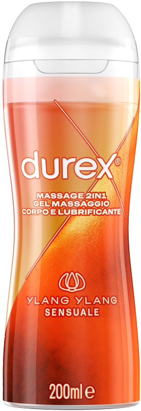 DUREX MASSAGE 2 IN 1 GEL MASSAGGIO CORPO E LUBRIFICANTE YLANG YLANG 200 ML - farmaciabianca.it